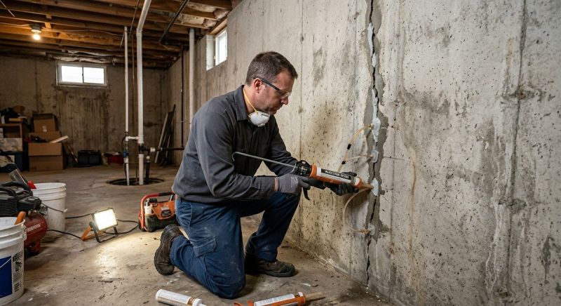 Basement Crack Repair in Pasco County, FL