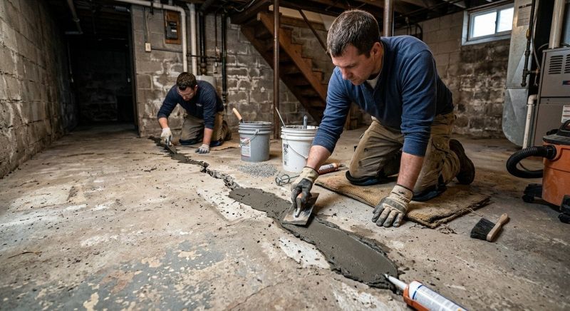 Cracked Basement Floor Repair in Pasco County, FL