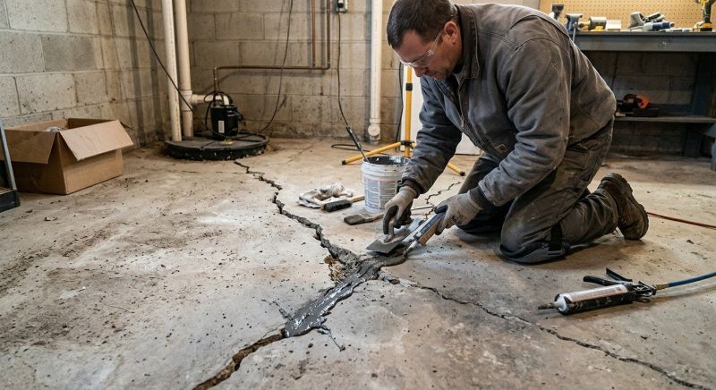 Cracked Basement Floor Repair in Pasco County, FL