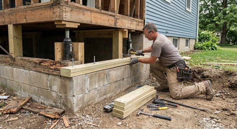Sinking Foundation Repair in Hernando County, FL